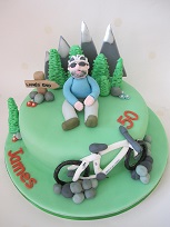 cycling birthday cake